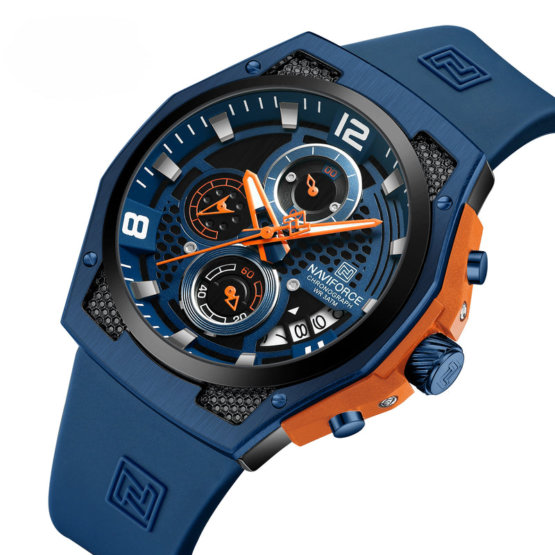 Elegant NAVIFORCE Watch NF8051T Quartz Chronograph Movement