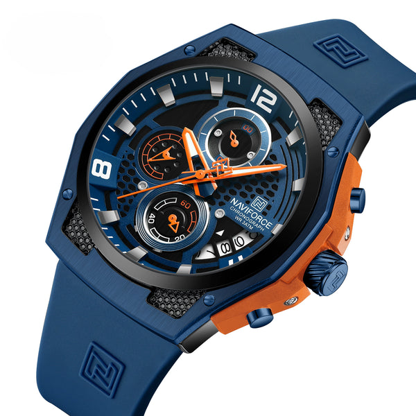 Elegant NAVIFORCE Watch NF8051T Quartz Chronograph Movement