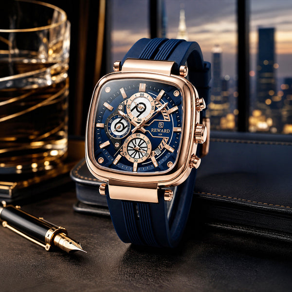Reward Signature Royal Timepiece – Blue Steel Luxury Watch perfect for gifts