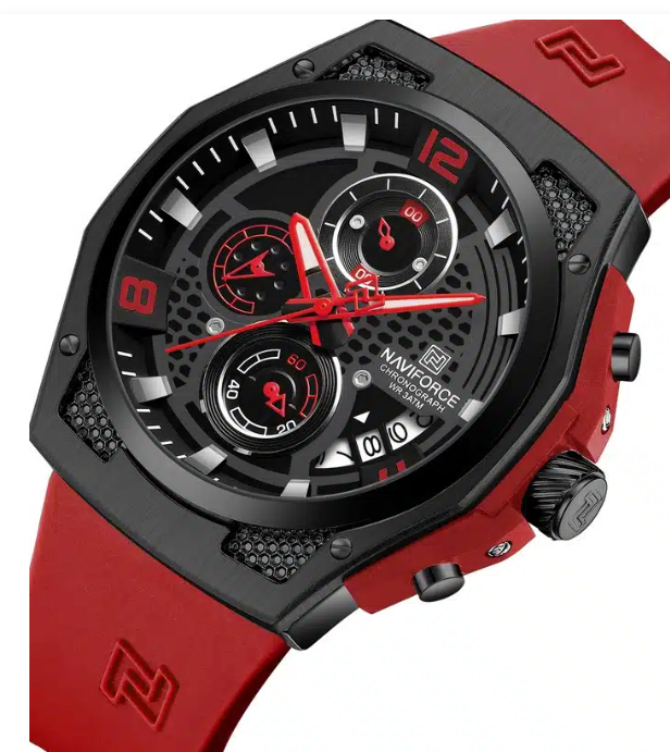 Elegant NAVIFORCE Watch NF8051T Quartz Chronograph Movement