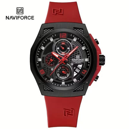 Elegant NAVIFORCE Watch NF8051T Quartz Chronograph Movement