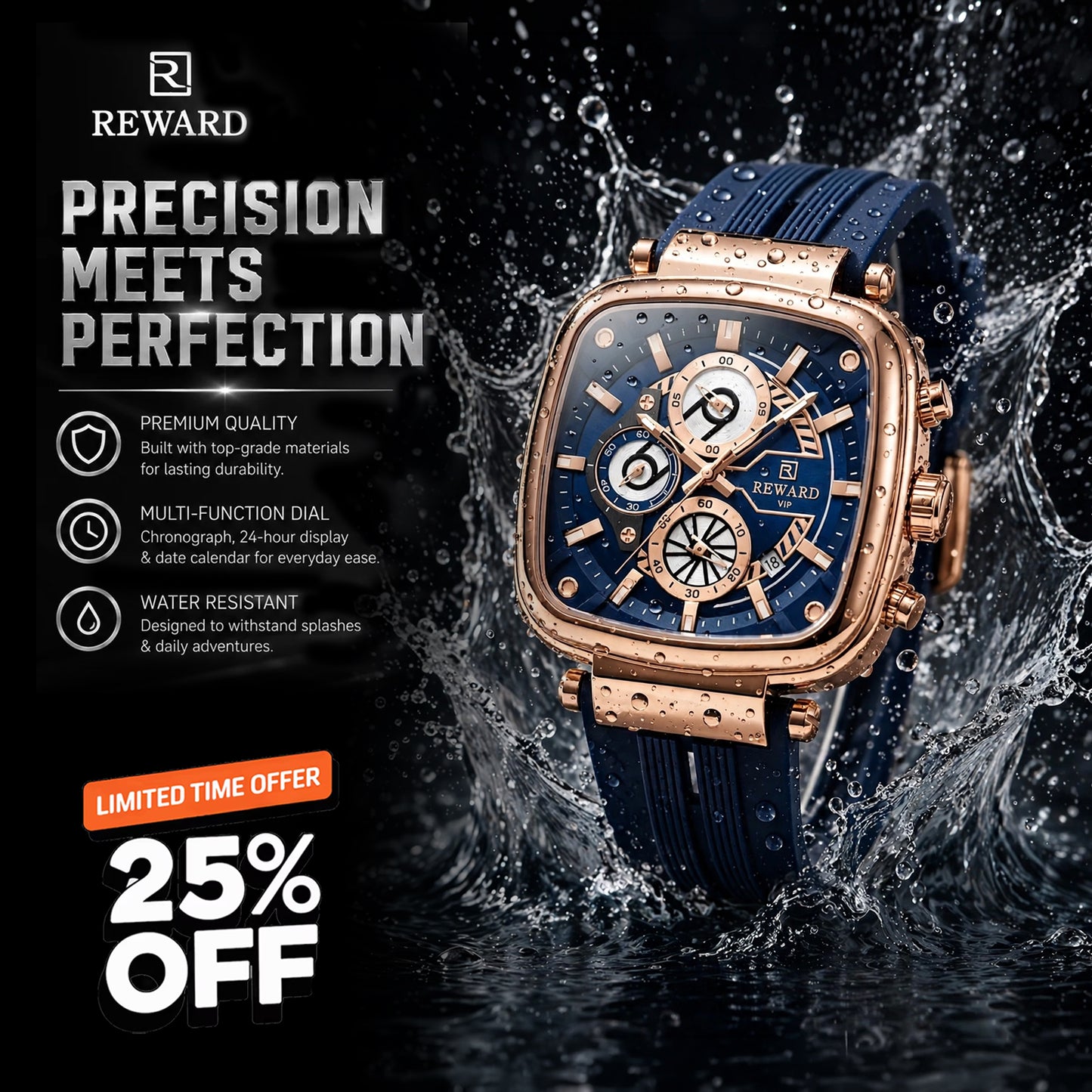 Reward Signature Royal Blue Watch Perfect for Luxury Gifts